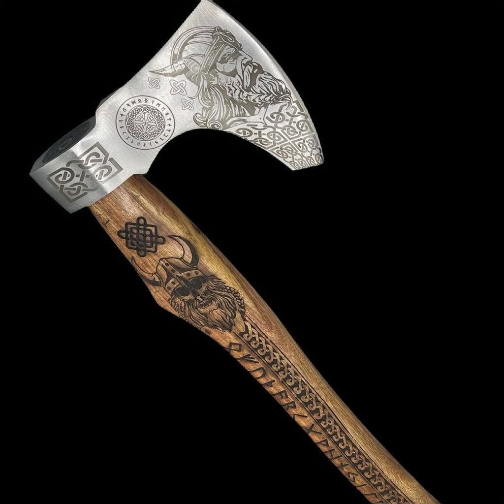 Viking Tomahawk Hatchet DD-VikingAxe-LE02 Hand Forged Axe Bearded Viking Axe