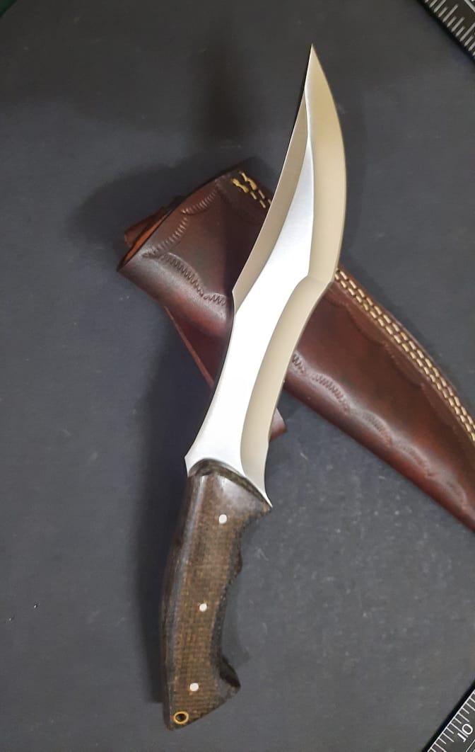Hunter Knife (11.6'') with Brown Micarta