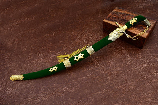 Wedding Ceremonial Sword – Green & Gold Edition