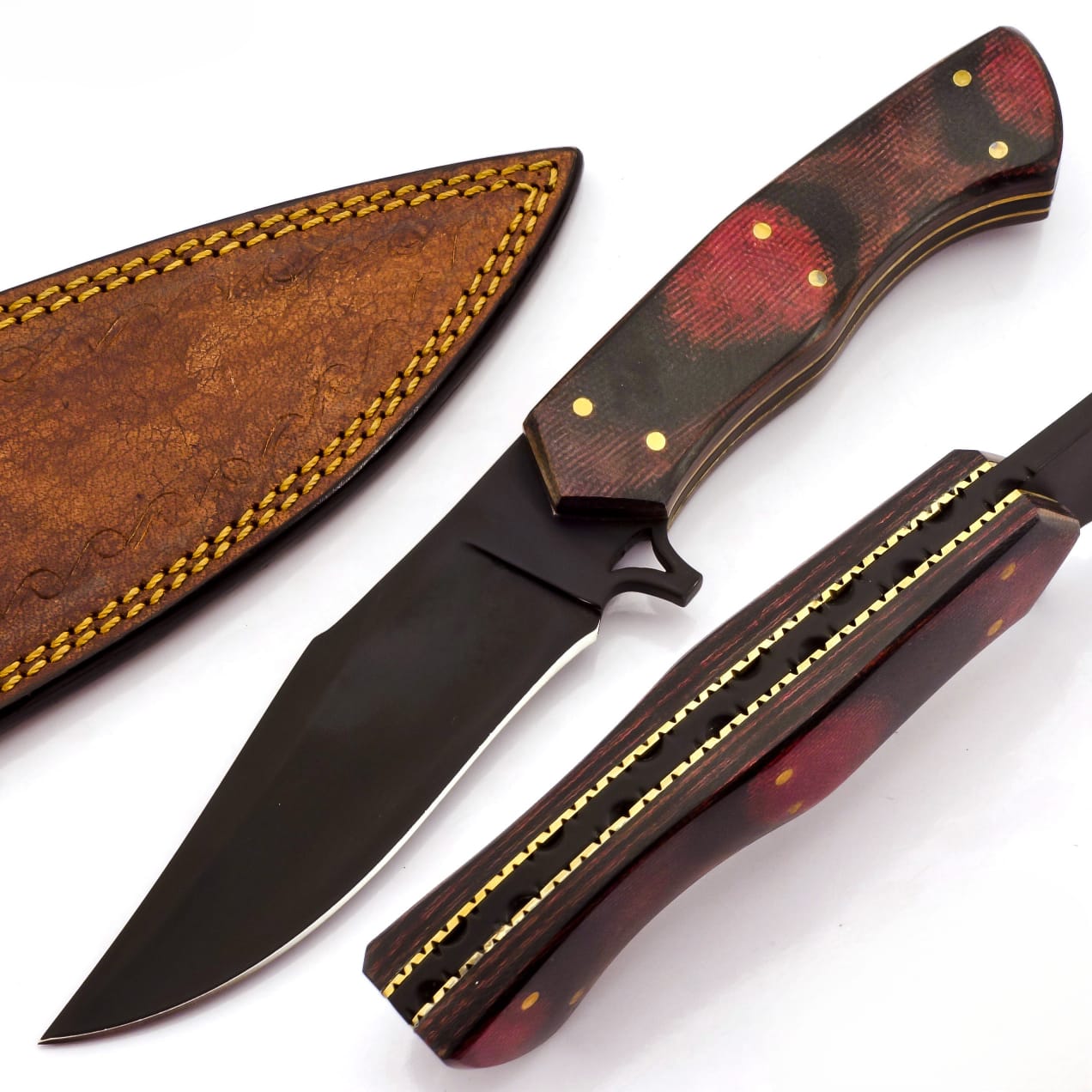 Skinning Hunter Knife(10.0'') with Black Coating