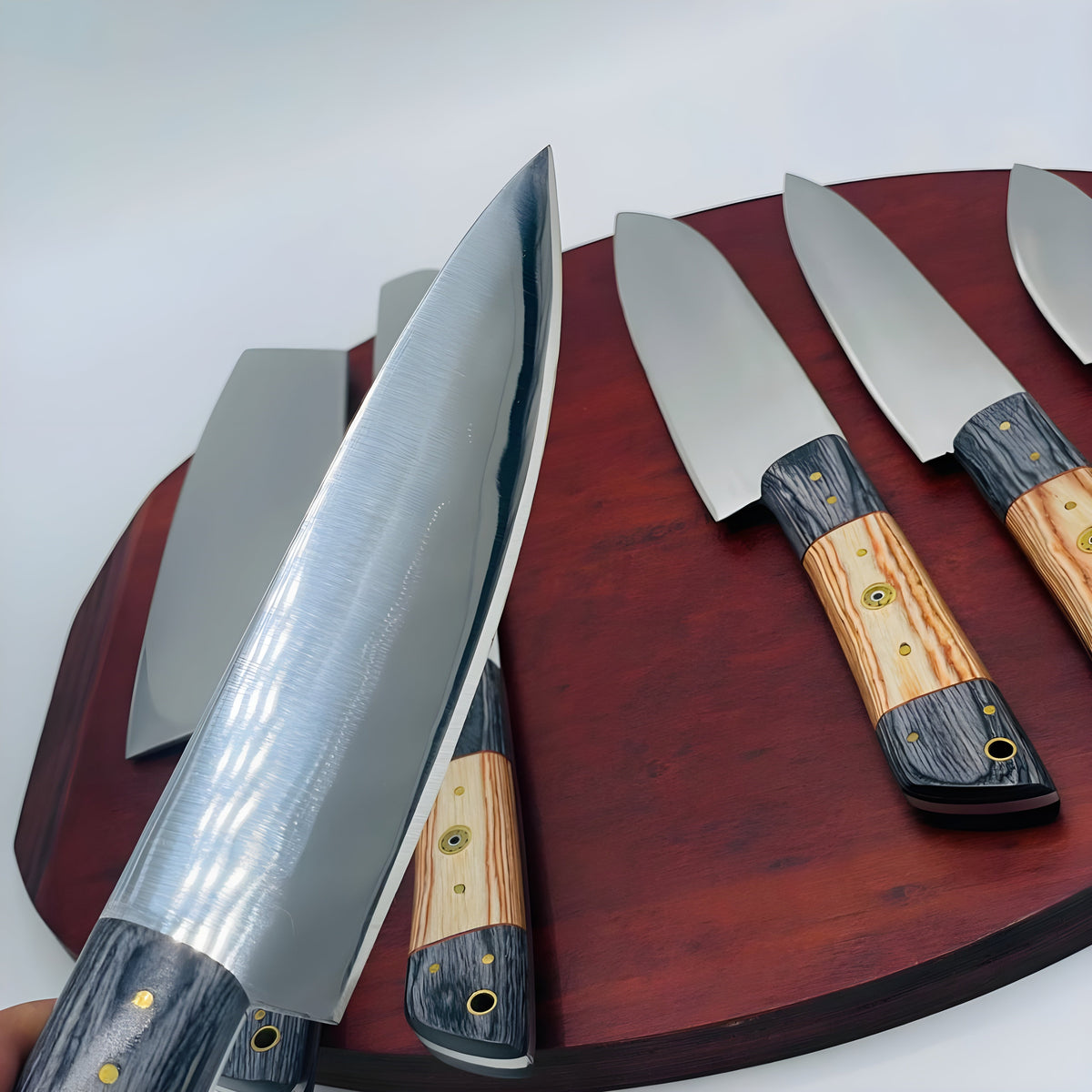 Custom Handmade High Carbon Steel Chef Knife Set