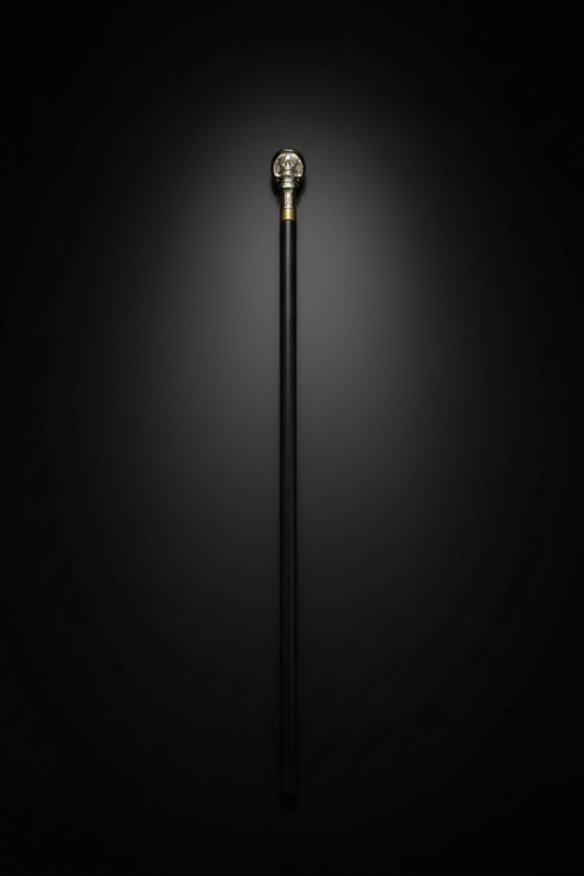 Skull Handle Sword Cane - Hidden Blade Walking Stick | Gothic Silver Skull Self Defense Cane