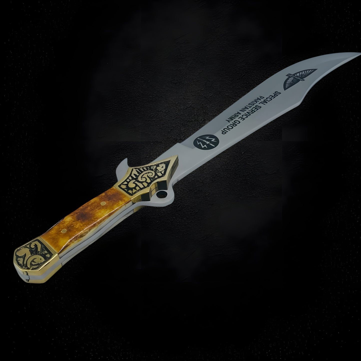 D2 Steel Tactical Knife with Custom Engraving