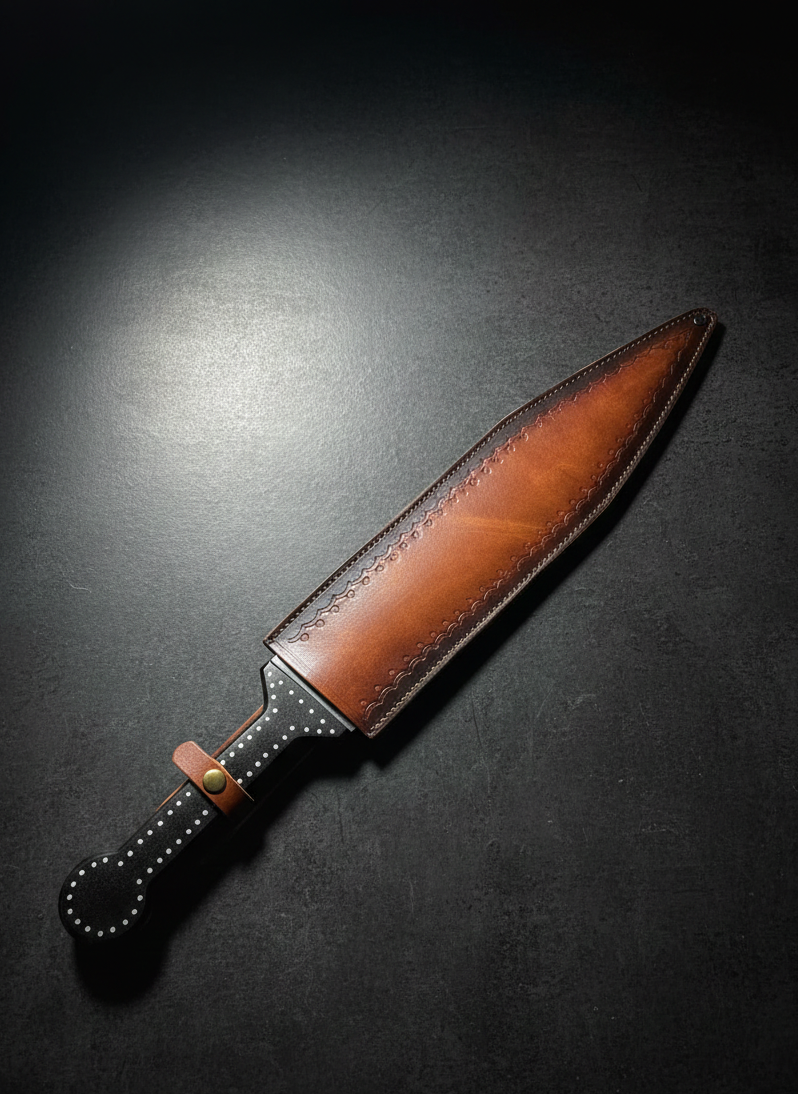 Tactical Combat Dagger with Premium Leather Sheath