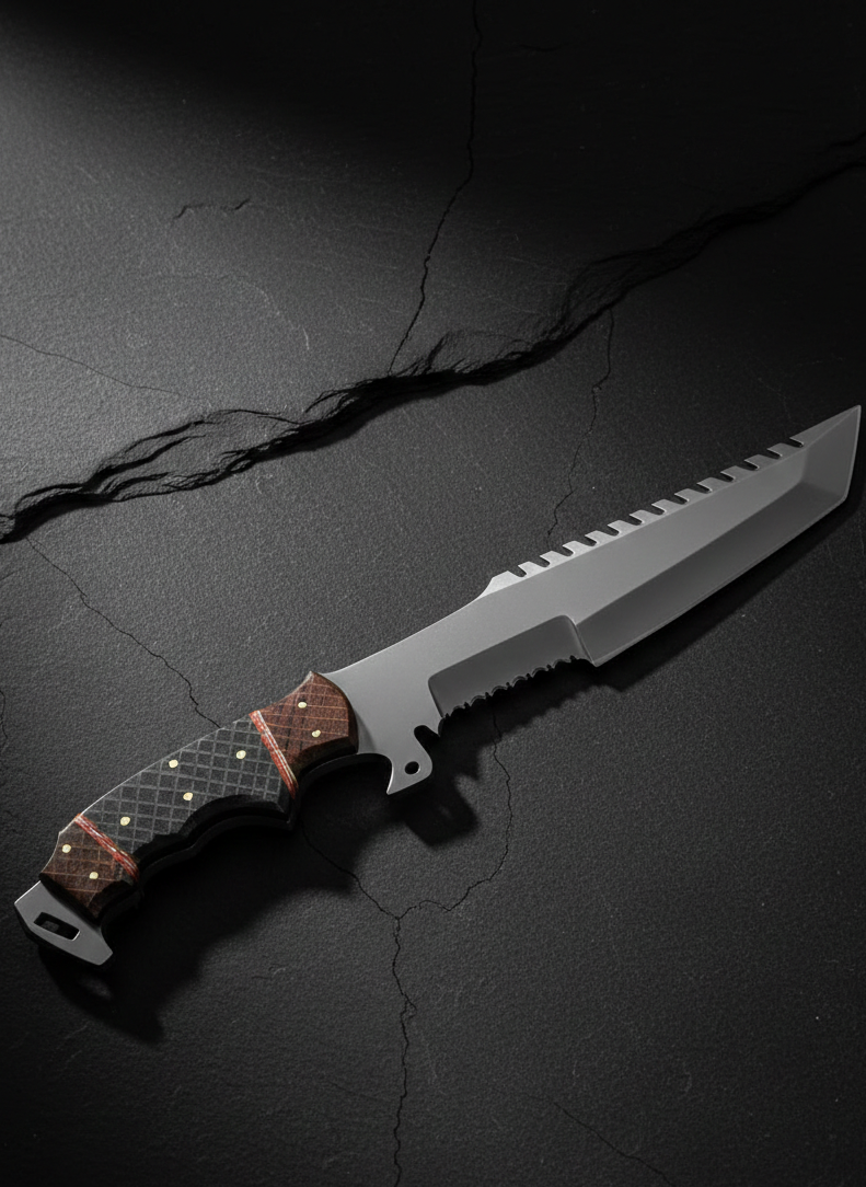 Handcrafted Bowie Knife with Leather Sheath | Premium Steel Blade