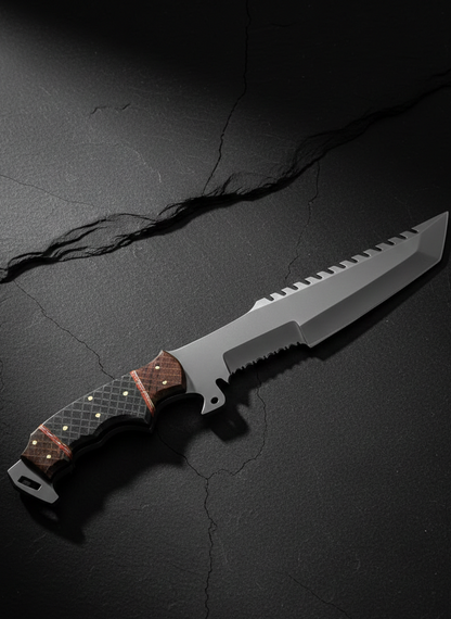 Handcrafted Bowie Knife with Leather Sheath | Premium Steel Blade