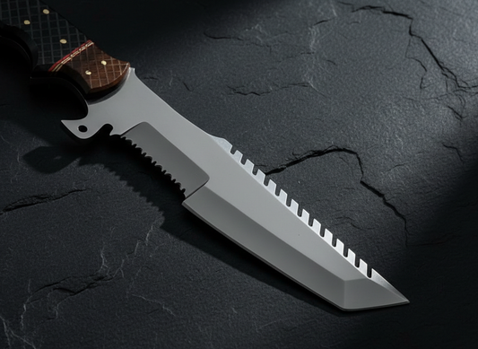 Handcrafted Bowie Knife with Leather Sheath | Premium Steel Blade