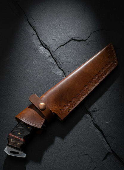 Handcrafted Bowie Knife with Leather Sheath | Premium Steel Blade