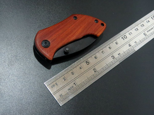 Böker Solingen Compact Folding Knife with Black Blade & Rosewood Handle