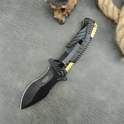MTech USA Special Forces Tactical Folding Knife with Black & Gold Handle