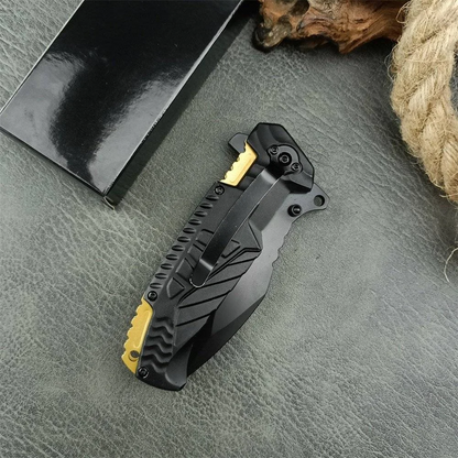MTech USA Special Forces Tactical Folding Knife with Black & Gold Handle