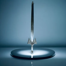 Load image into Gallery viewer, Exquisite Handcrafted Damascus Steel Sword – Elegant Design with Display Stand
