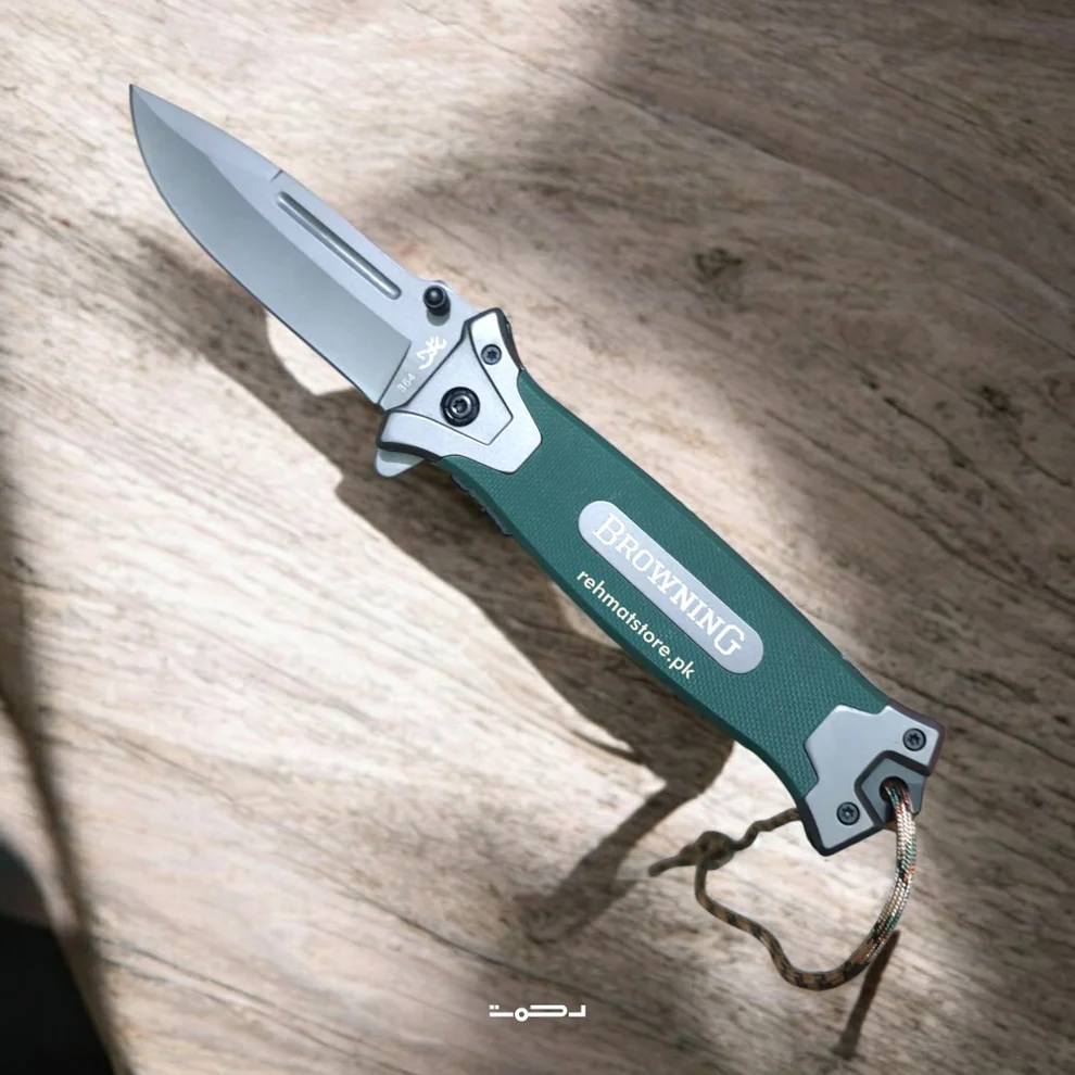 Browning Tactical Folding Knife with Army Green G10 Handle