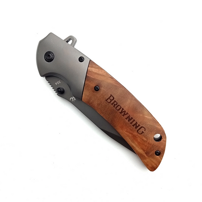 Browning 354 Folding Knife with Wood Handle