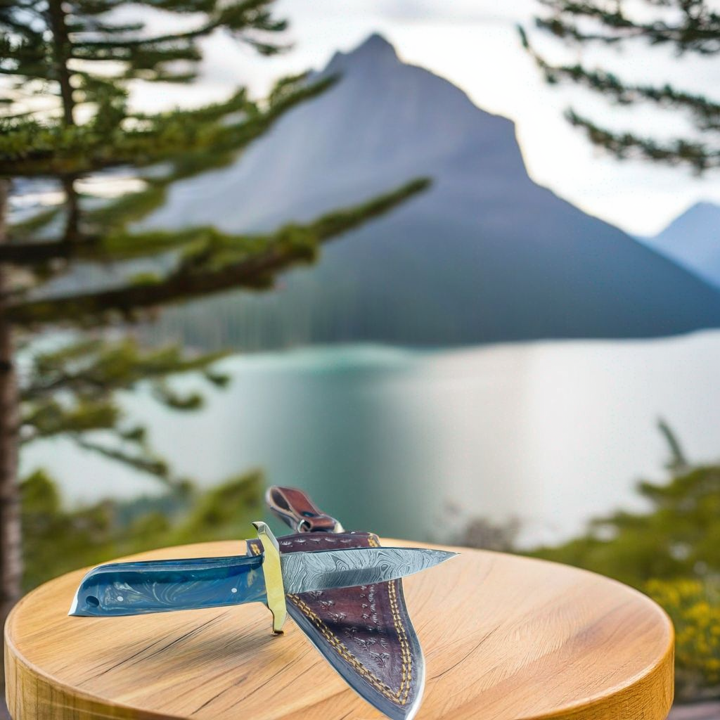 Handmade Damascus Steel Dagger – Fixed Blade Knife