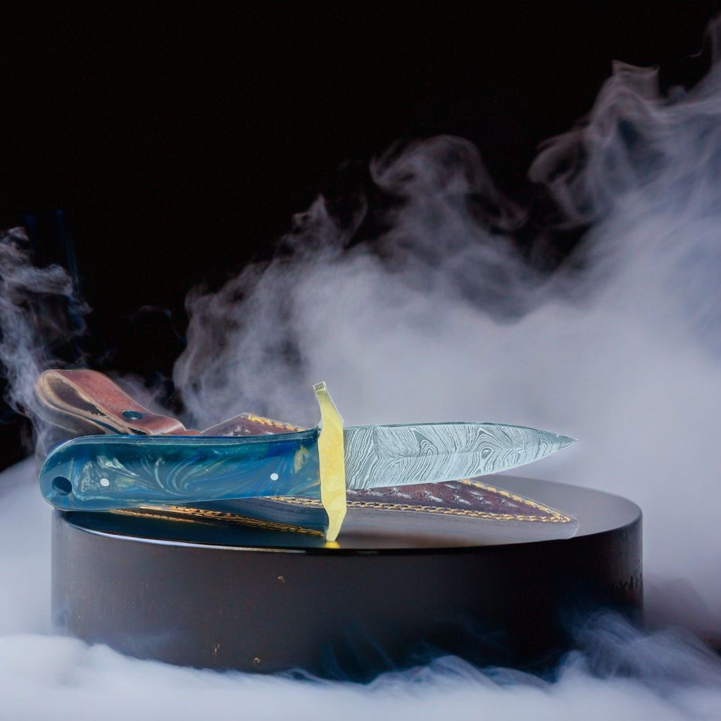 Handmade Damascus Steel Dagger – Fixed Blade Knife