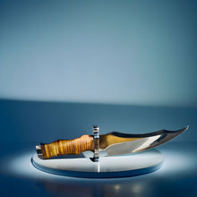 Load image into Gallery viewer, Colossal Custom Handmade D2 Tool Steel Bowie Knife – Hunting &amp; Survival Knife with Leather Sheath
