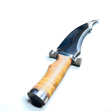 Load image into Gallery viewer, Colossal Custom Handmade D2 Tool Steel Bowie Knife – Hunting &amp; Survival Knife with Leather Sheath
