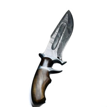Load image into Gallery viewer, CUSTOM HANDMADE DAMASCUS STEEL HUNTING 12IN BOWIE KNIFE &amp; LEATHER SHEATH
