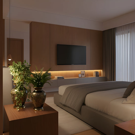 Elegant Pair of Brass Vases