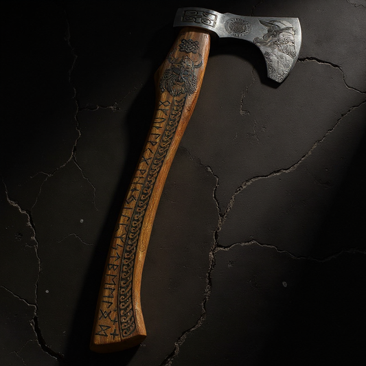 Viking Tomahawk Hatchet DD-VikingAxe-LE02 Hand Forged Axe Bearded Viking Axe