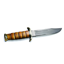 Load image into Gallery viewer, Base Camp Handmade D2 Tool Black Steel Combat Hunting Classic Bowie Knife
