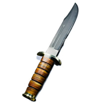 Load image into Gallery viewer, Base Camp Handmade D2 Tool Black Steel Combat Hunting Classic Bowie Knife
