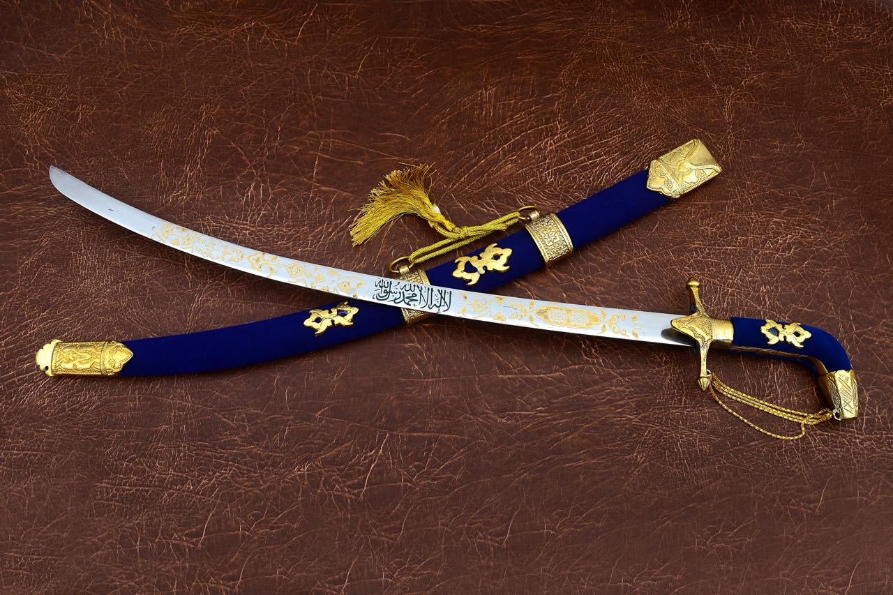 Wedding Ceremonial Sword – Royal Blue & Gold Edition