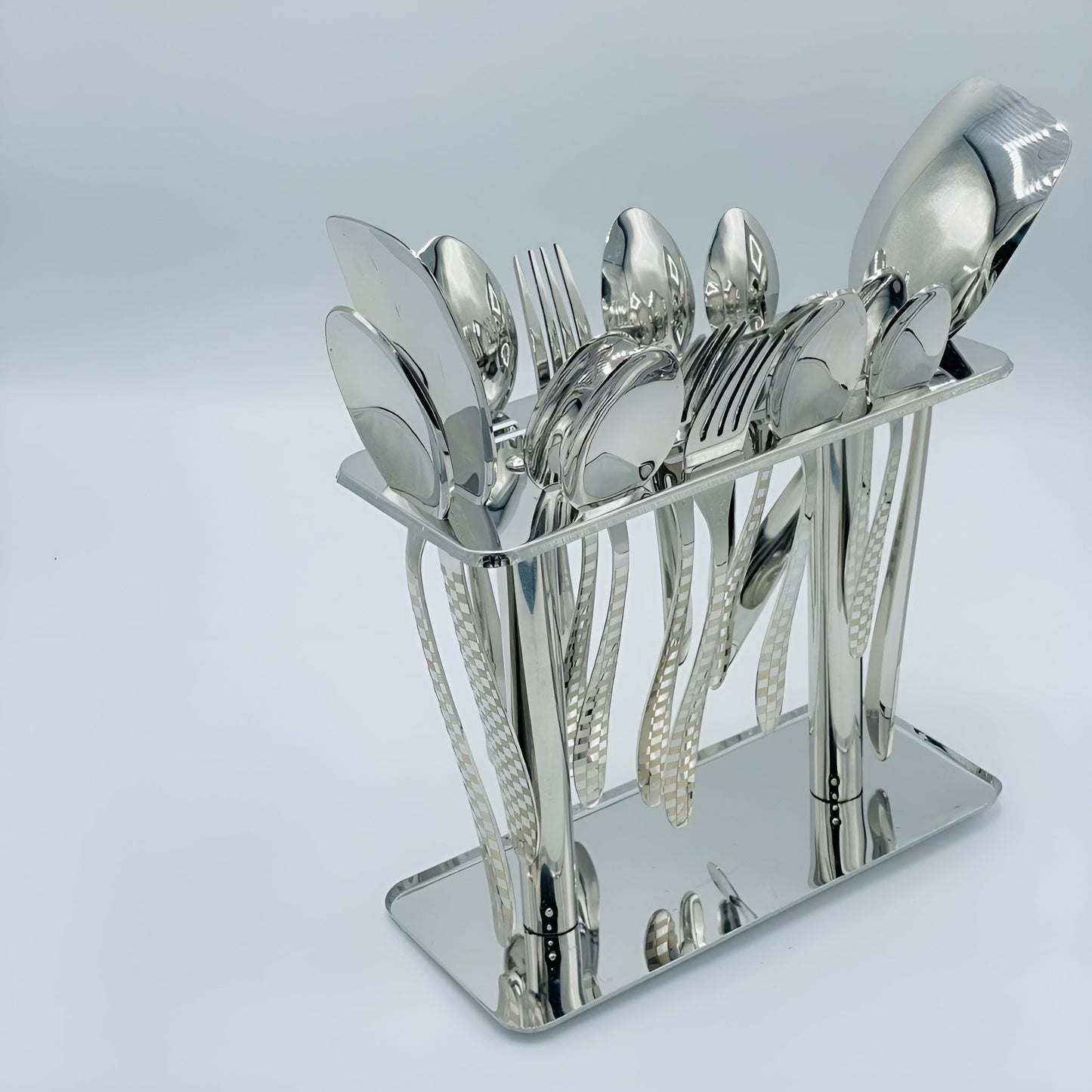 8 Persons set - Elegant Exclusive Laser Stainless Steel Cutlery Set