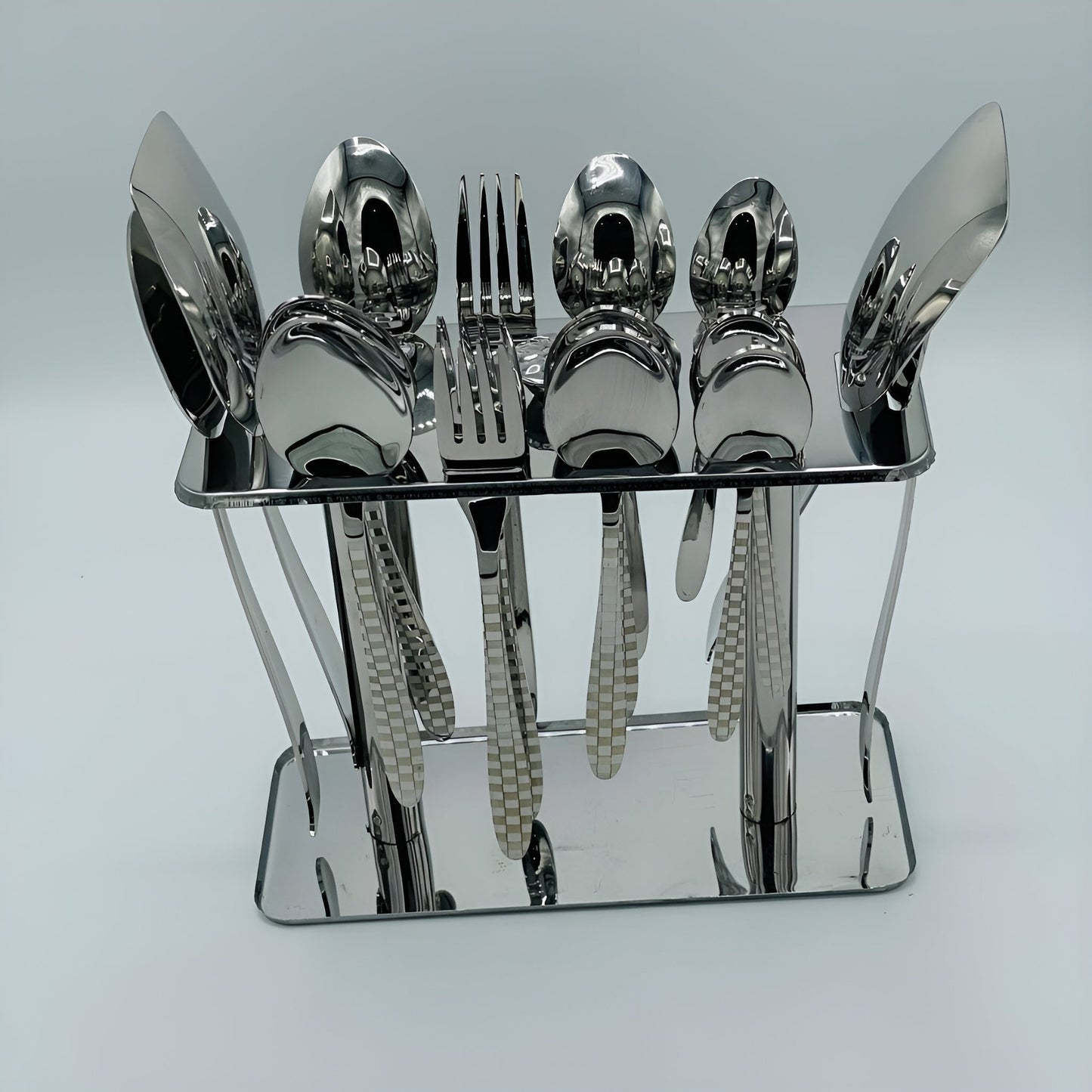 8 Persons set - Elegant Exclusive Laser Stainless Steel Cutlery Set