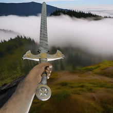 Load image into Gallery viewer, Ornate Fantasy Sword with Decorative Hilt and Shield – Collector&#39;s Edition
