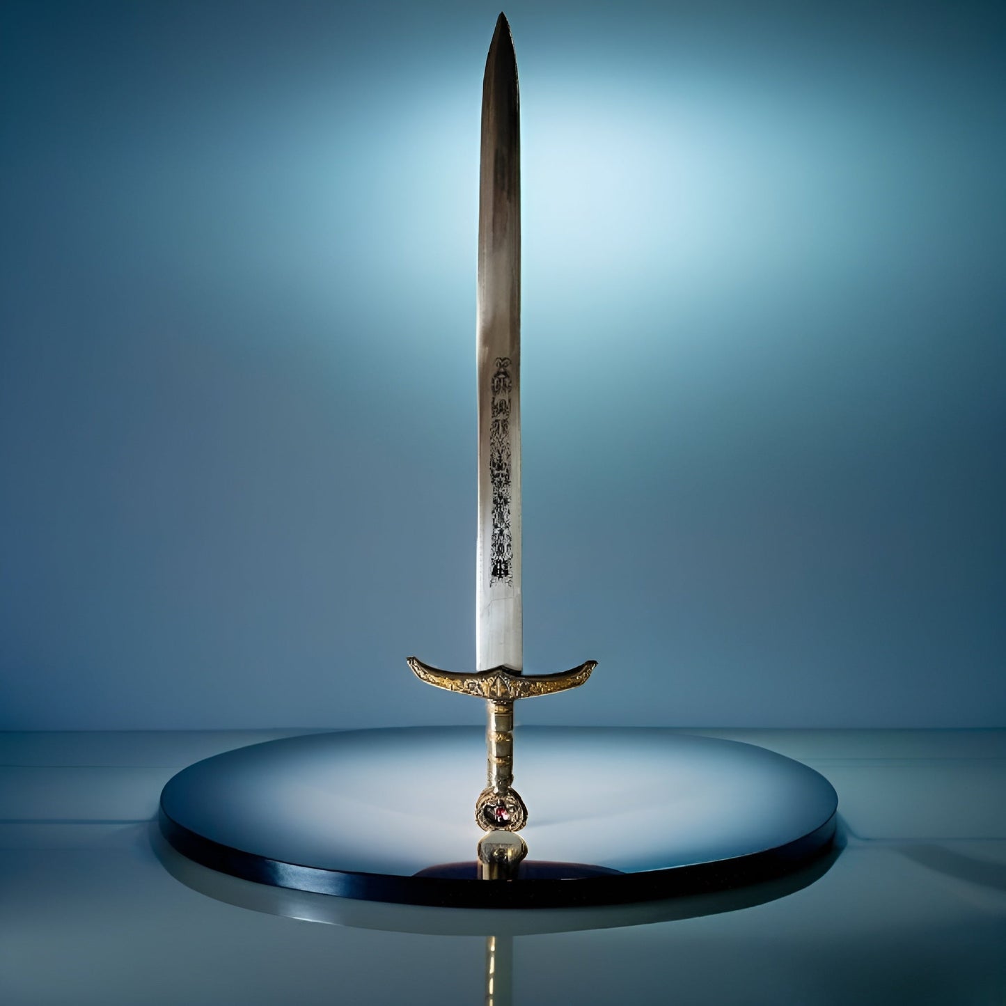 Elegant Fantasy Sword with Decorative Hilt and Shield – Collector's Edition