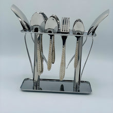 Load image into Gallery viewer, 8 Persons set - Royal Luxe Gold Laser-Design Silverware
