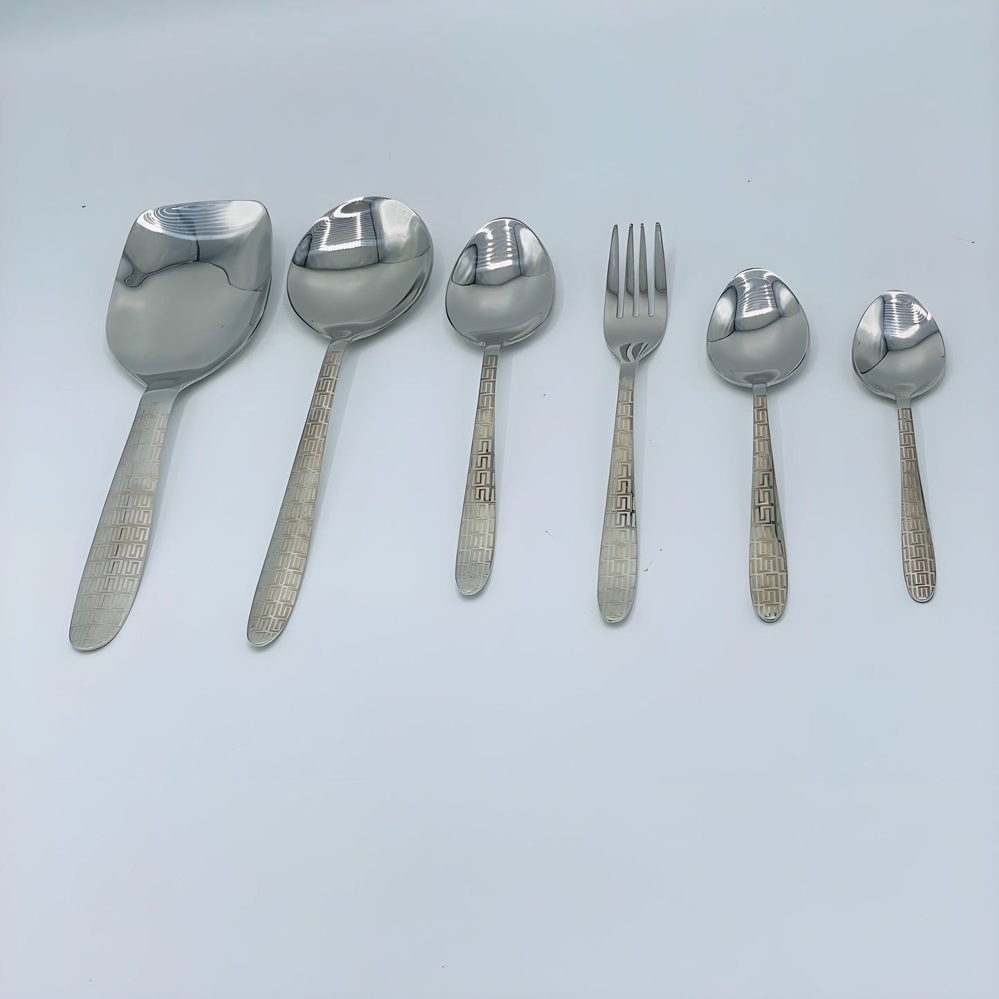 12 Persons set - Royal Luxe Gold Laser-Design Silverware