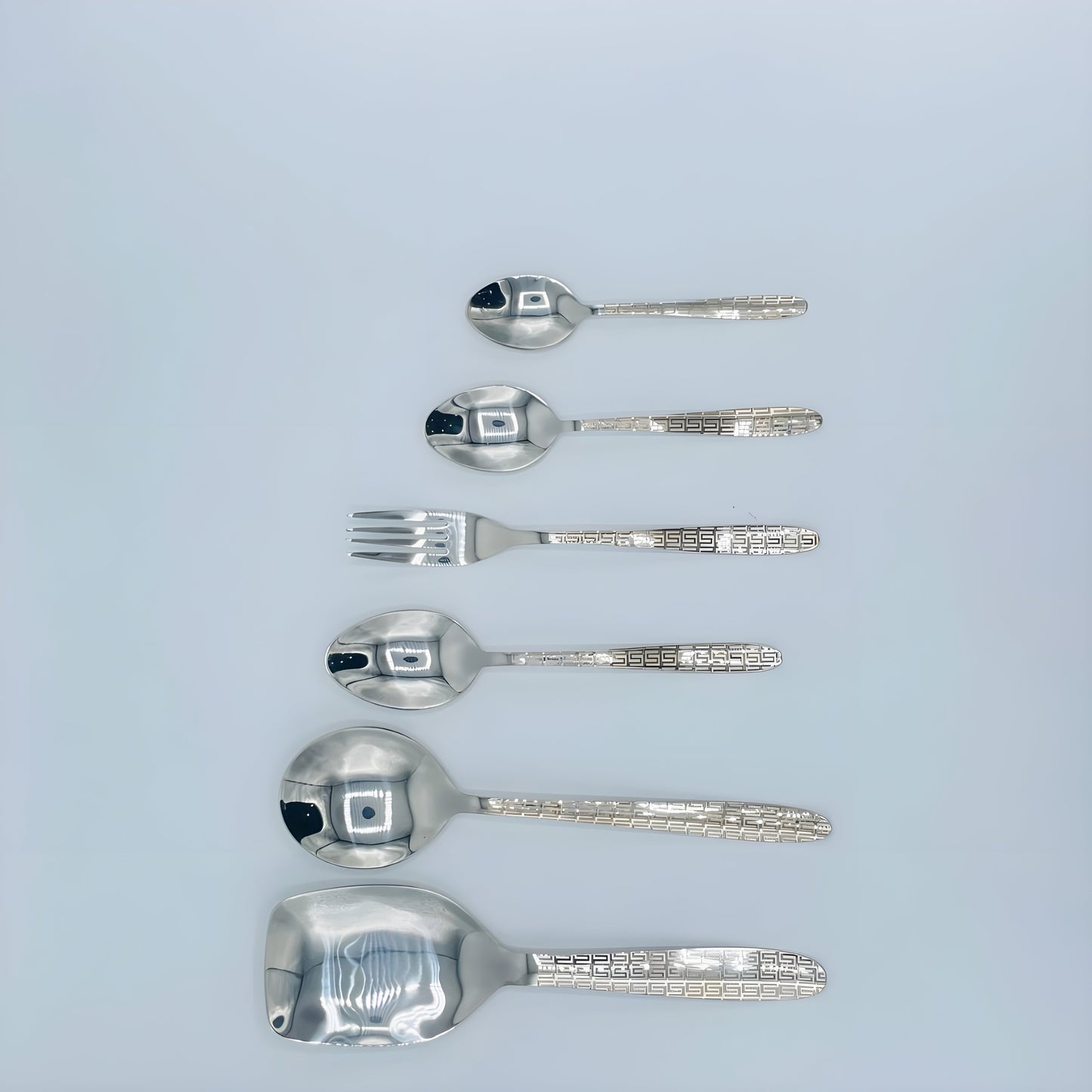 8 Persons set - Royal Luxe Gold Laser-Design Silverware