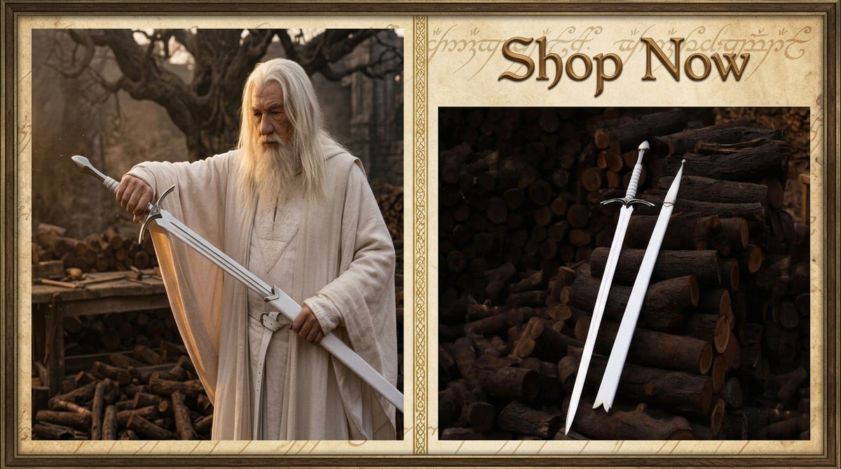 Glamdring Sword | The White Sword of Gandalf | LOTR Steel Replica