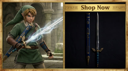 Zelda Master Sword Replica with Shield – Fantasy Cosplay Sword & Scabbard