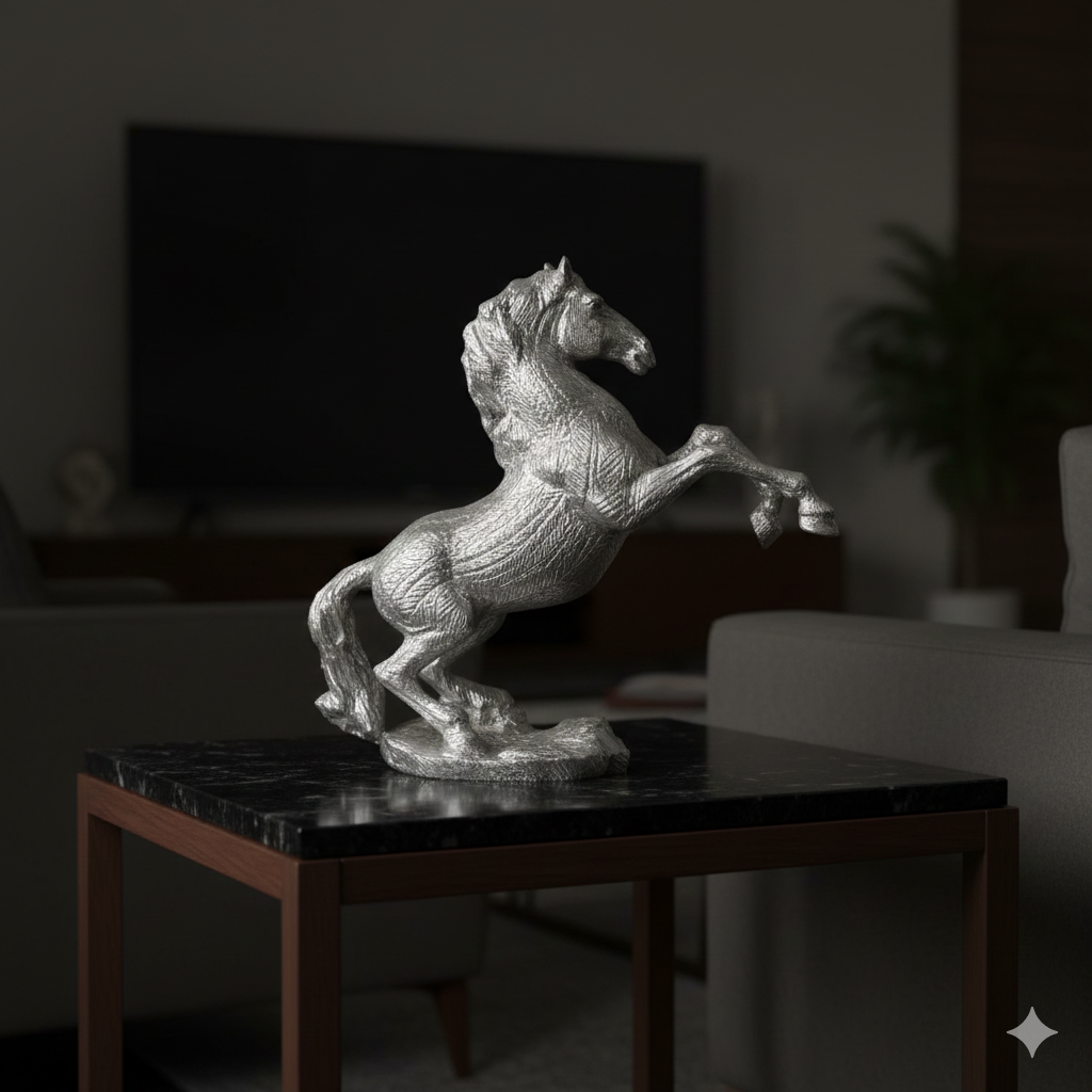 Old Modern Handicrafts Horse Statue with Base