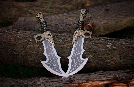God of War Blades of Chaos Metal God of War Blades of Chaos Sword Twin Blades and Axe Cosplay Gift Idea