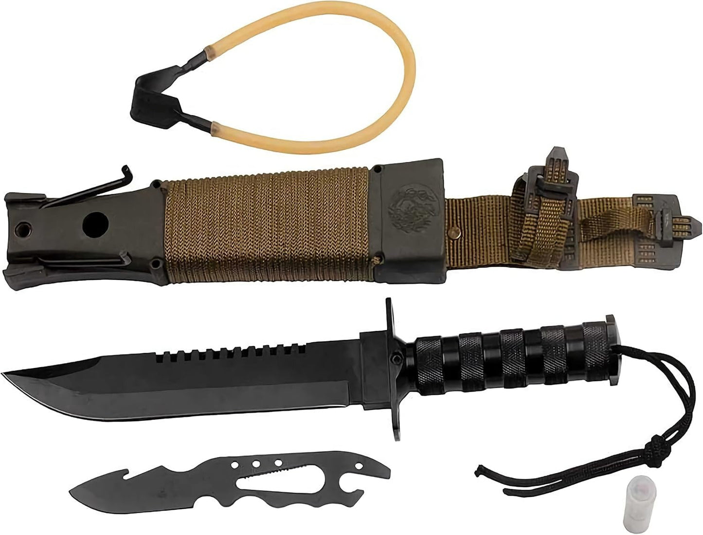 Rambo-Style Survival Knife with Fire Steel & Holster