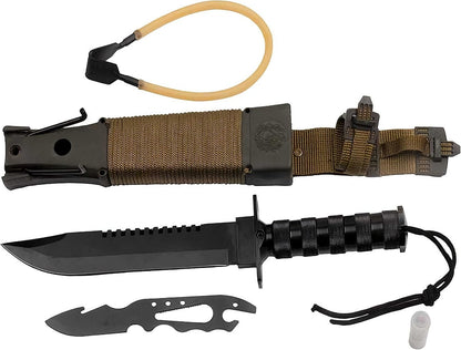 Rambo-Style Survival Knife with Fire Steel & Holster