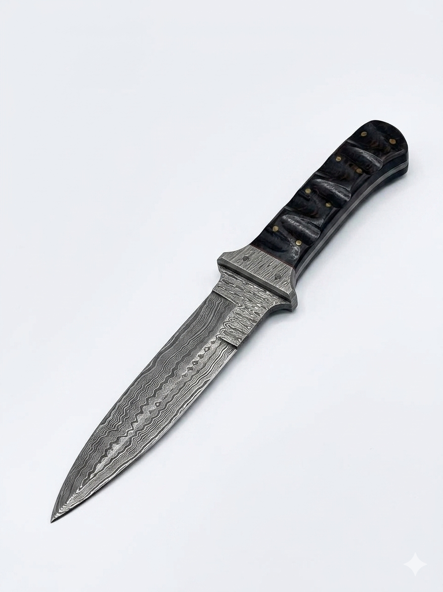 Custom Handmade Damascus Steel Cypress Shiromashero-Style Knife