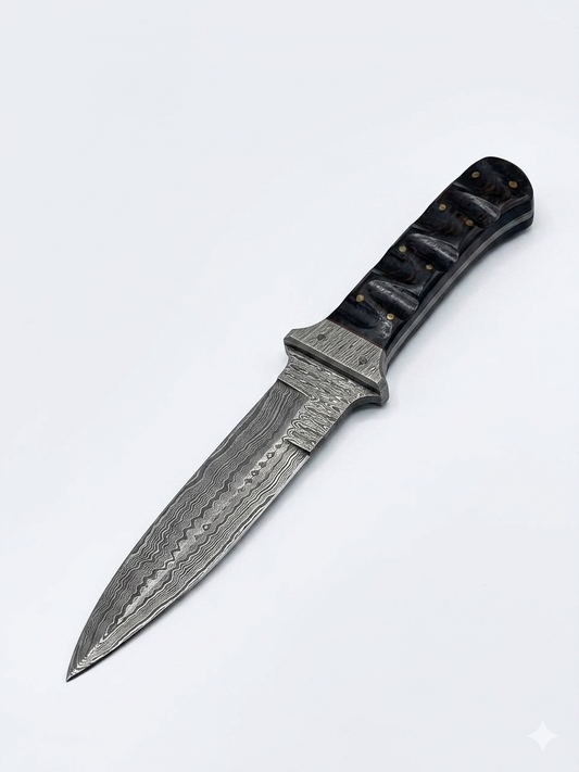 Custom Handmade Damascus Steel Cypress Shiromashero-Style Knife