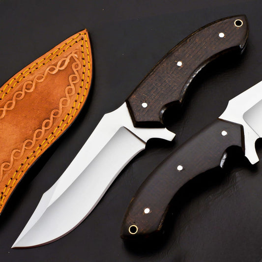 Skinning Hunter knife(10.0'') with Brown Micarta