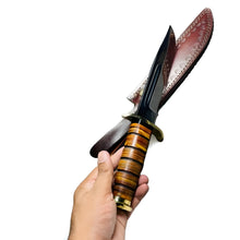 Load image into Gallery viewer, Base Camp Handmade D2 Tool Steel Combat Hunting Classic Bowie Knife
