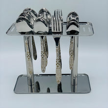 Load image into Gallery viewer, 6 Persons set - Luxury Laser-Cut Floral Stainless Steel Flatware
