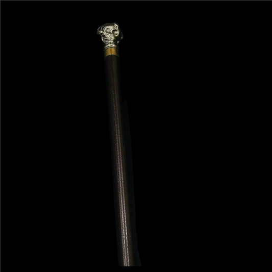 Ornate Skull Handle Walking Cane