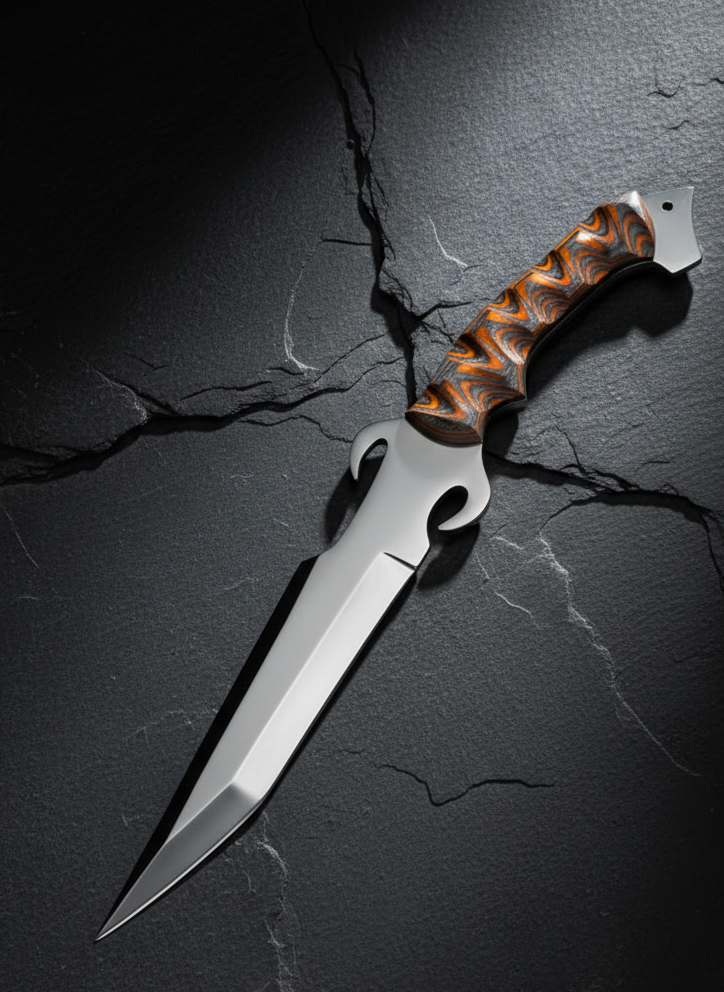 Handcrafted Fantasy Dagger with Decorative Handle | Artistic Steel Blade