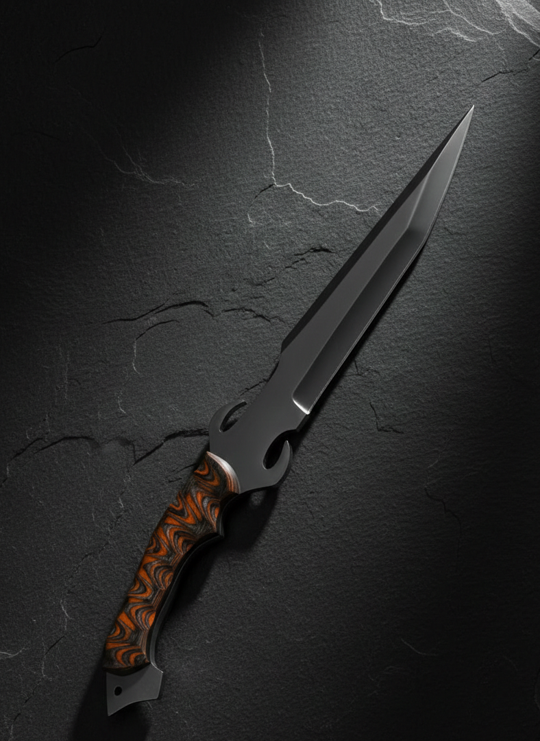 Handcrafted Fantasy Dagger with Decorative Handle | Artistic Steel Blade
