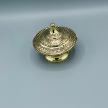 Load image into Gallery viewer, Intricately Crafted Brass Decorative Bowl with Lid
